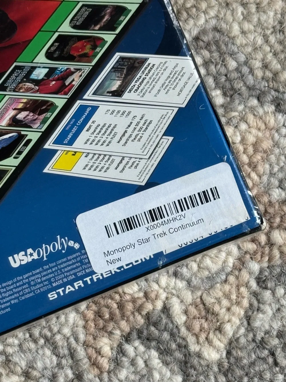 Star Trek 2009 Continuum Edition Monopoly Board Game